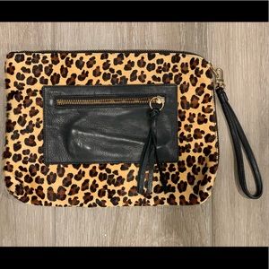 Animal print wristlet/clutch